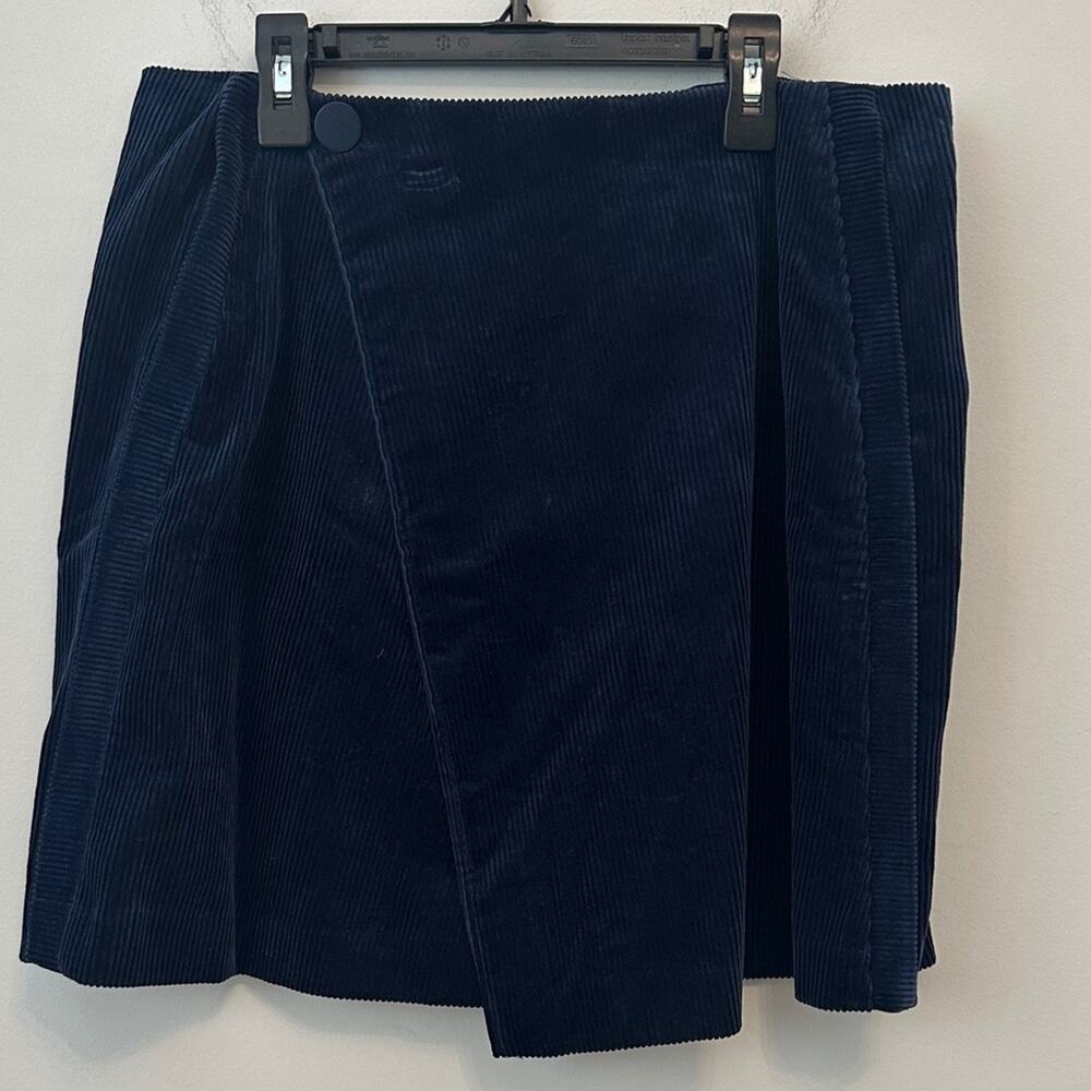 Club Monaco Navy Corduroy Mini Skirt Womens 10 NWT